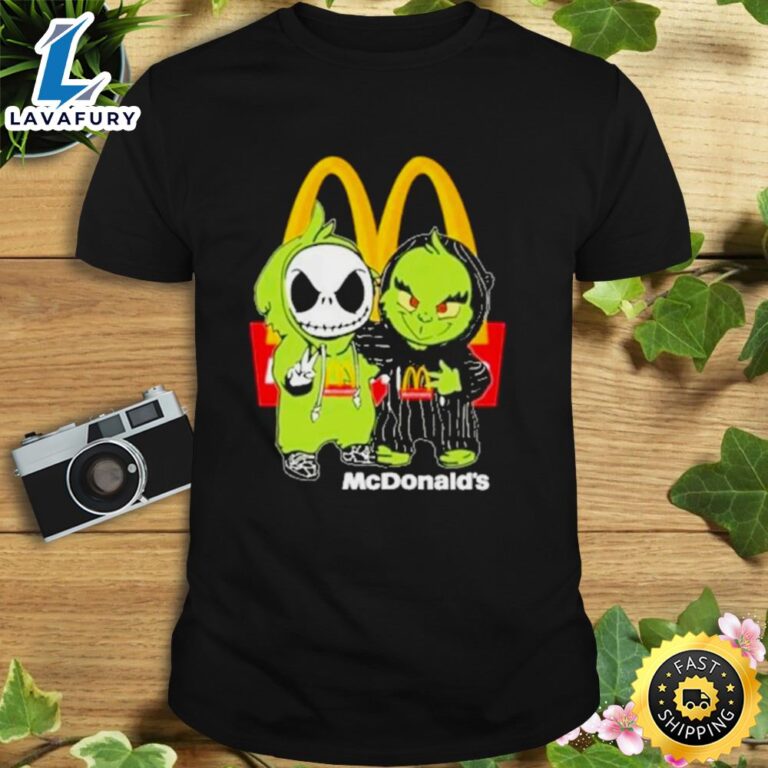 Jack Skellington And Grinch Mcdonalds Friends Shirt Lavafury