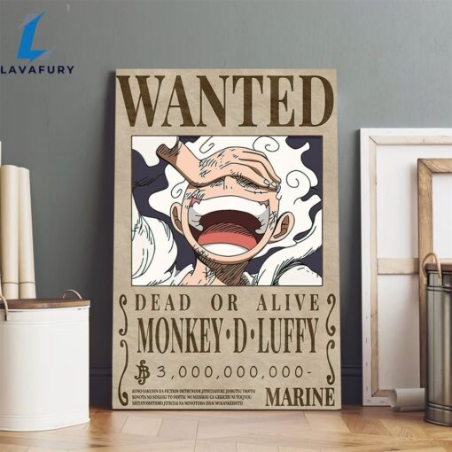 One Piece Wanted Posters – Luffy’s News Wanted Canvas Poster