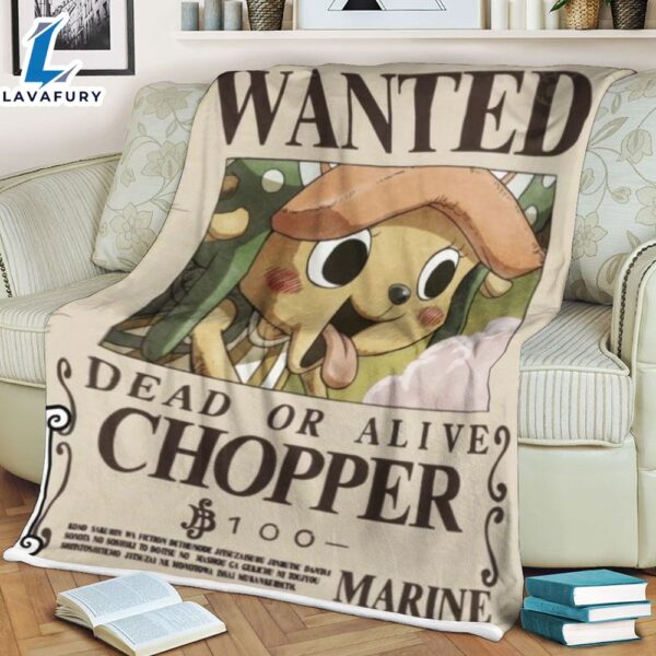 Wanted Dead Or Live Tony Chopper One Piece Anime Movie Blanket