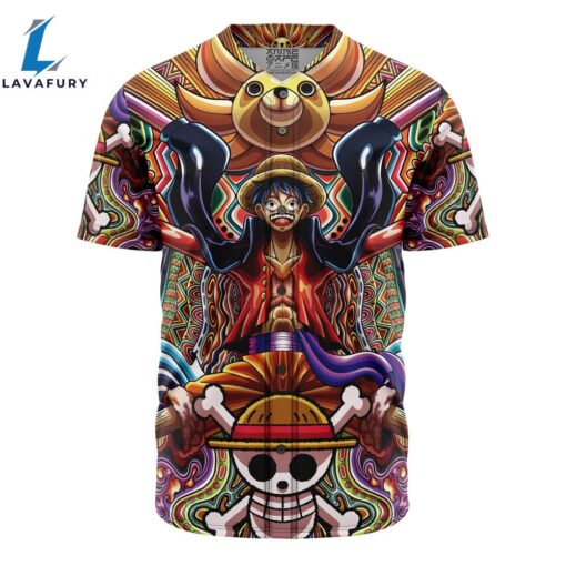 Trippy Monkey D. Luffy One Piece Baseball Jersey