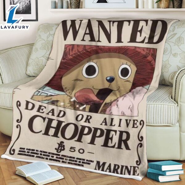 One Piece Wanted Dead Or Alive Chopper Anime Movie Blanket