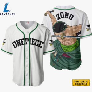 Roronoa Zoro Baseball Jersey Shirts Custom One Piece