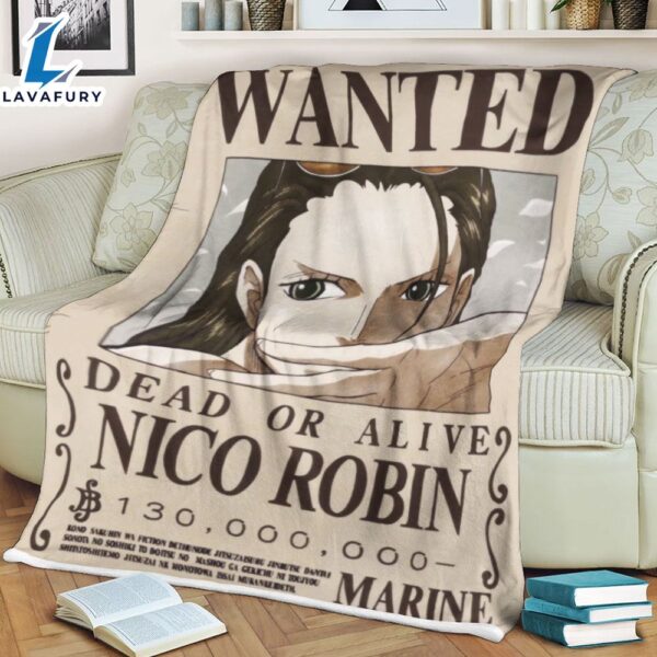 One Piece Wanted Dead Or Alive Nico Robin Anime Movie Blanket