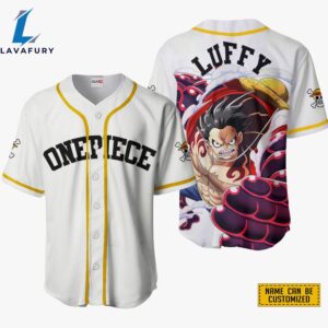 Luffy Gear 4 Baseball Jersey Shirts One Piece Custom Anime