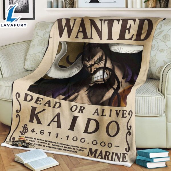 One Piece Wanted Dead Or Alive Kaido Anime Movie Blanket