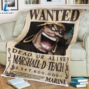 Marshall D Teach One Piece Wanted Dead Or Alive Anime Movie Blanket