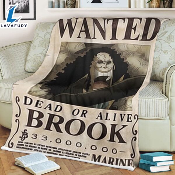 Wanted Dead Or Live Brook One Piece Anime Movie Blanket