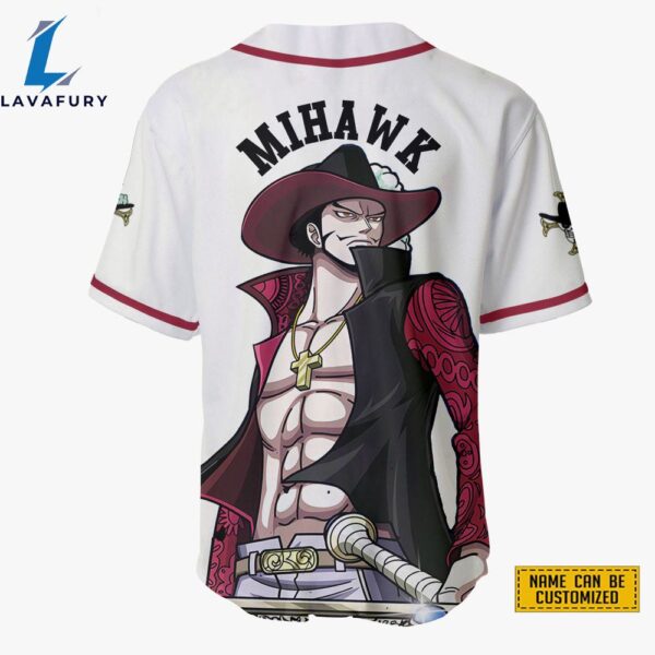 Dracule Mihawk Baseball Jersey Shirts One Piece Custom Anime For Fans