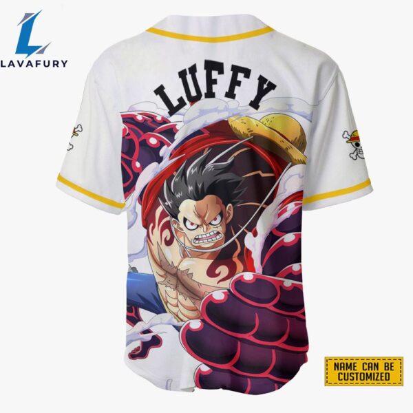 Luffy Gear 4 Baseball Jersey Shirts One Piece Custom Anime