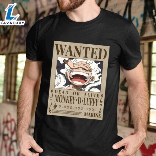 One Piece Wanted Posters – Luffy’s News Wanted Unisex Black T-Shirt