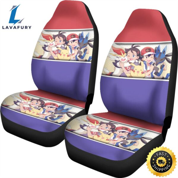 Anime Ash Ketchum Pikachu Pokemon Car Seat Covers