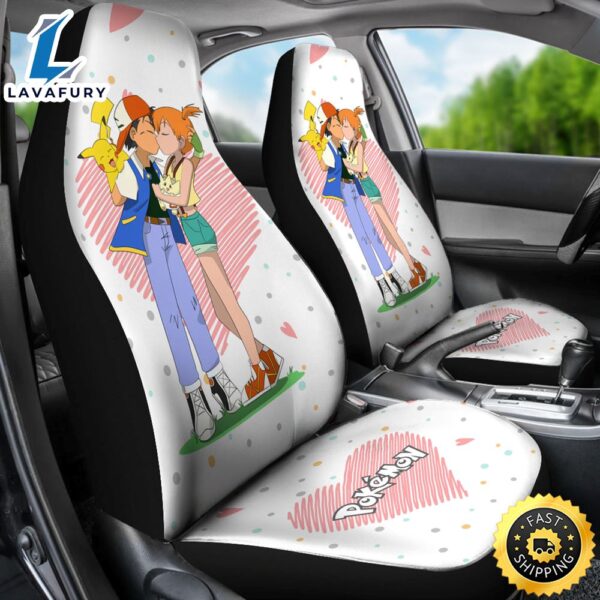 Anime Misty Love Ash Pokemon Car Seat Covers Pokemon Car Accessorries