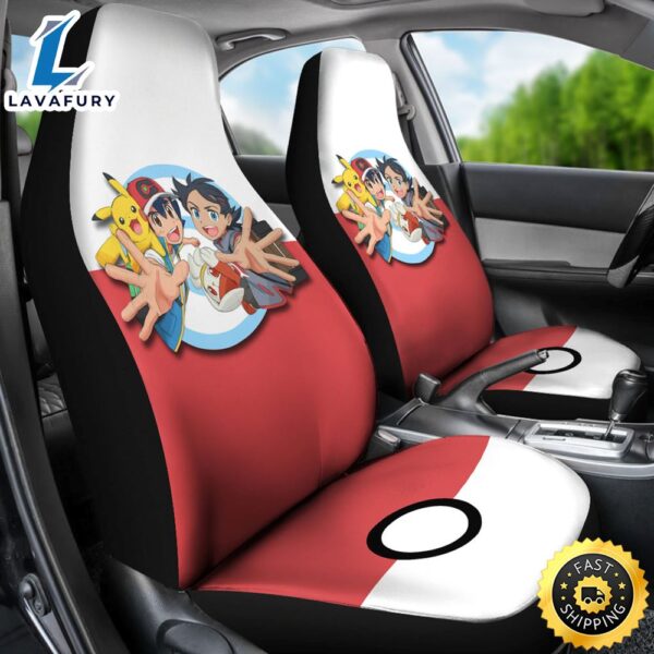 Anime Pokemon Ash Ketchum Pikachu Pokemon Car Seat Covers