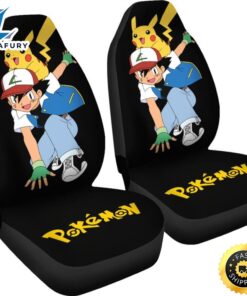 Ask Ketchum Pikachu Car Seat Cover Anime Pokemon Car Accessories 4 ydfftt.jpg