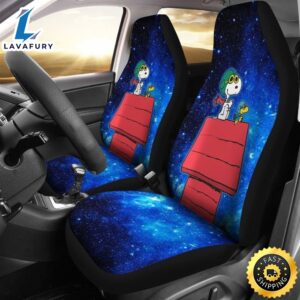 Blue Universal Snoopy Flying Ace Car Seat Cover Universal Fit