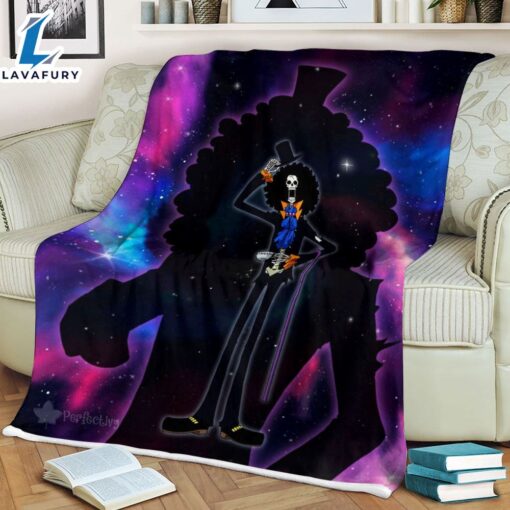 Brook Fleece Galaxy One Piece Anime Blanket