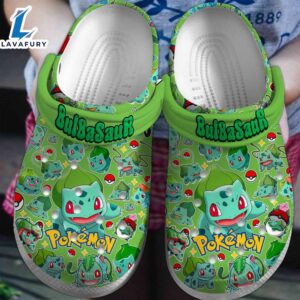 Bulbasaur Pokemon Cartoon Crocs Crocband Clogs Shoes Comfortable For Men Women and Kids