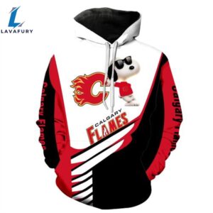 Calgary Flames Snoopy New Cartoon Movie 3d All Over Print Shirt