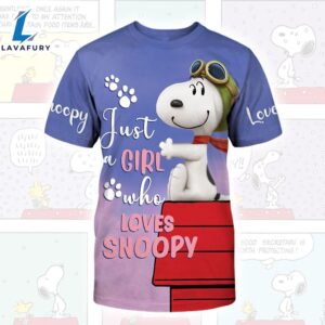 Cartoon Character Just Snoopy All Over Printed 3d Unisex Men Women