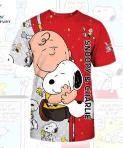 Cartoon Character Love Snoopy Charlie Brown Pattern All Over Printed 3d Unisex Men Women