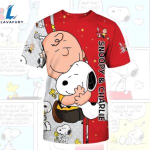 Cartoon Character Love Snoopy Charlie Brown Pattern All Over Printed 3d Unisex Men Women