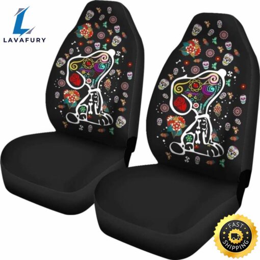 Colourful Pattern Snoopy Car Seat Covers Universal Fit