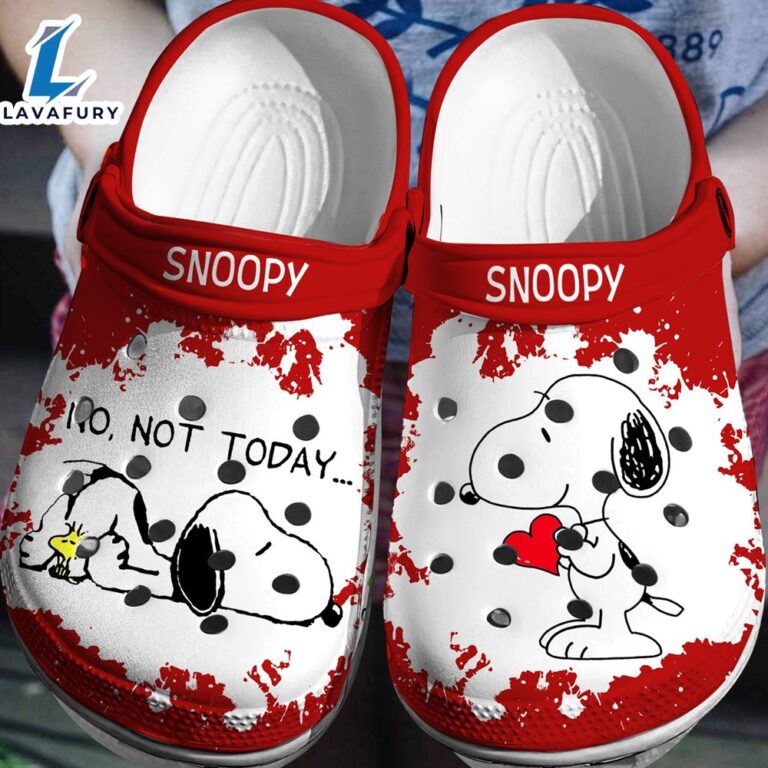 Crocsband Snoopy Crocs 3D Clog Shoes - Lavafury