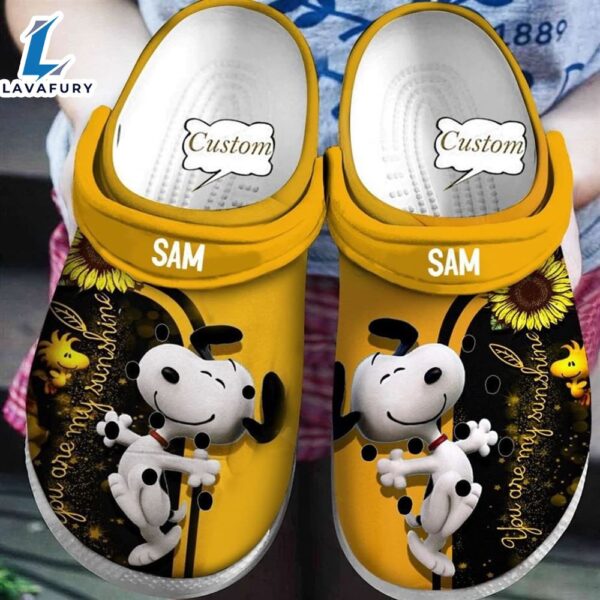 Custom Name Snoopy Crocs Clogs Crocband Shoes Comfortable for men women