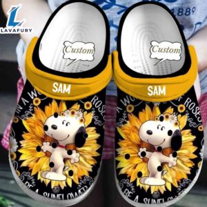 Custom Name Snoopy Clogs Shoes…