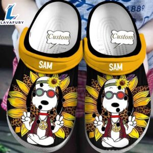 Custom Name Snoopy Clogs Shoes Comfortable For Men Women