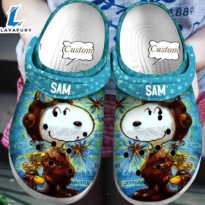 Custom Name Snoopy Comfortable Shoes Clogs For Fans