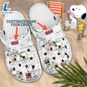 Custom Name Snoopy Crocs Crocband…