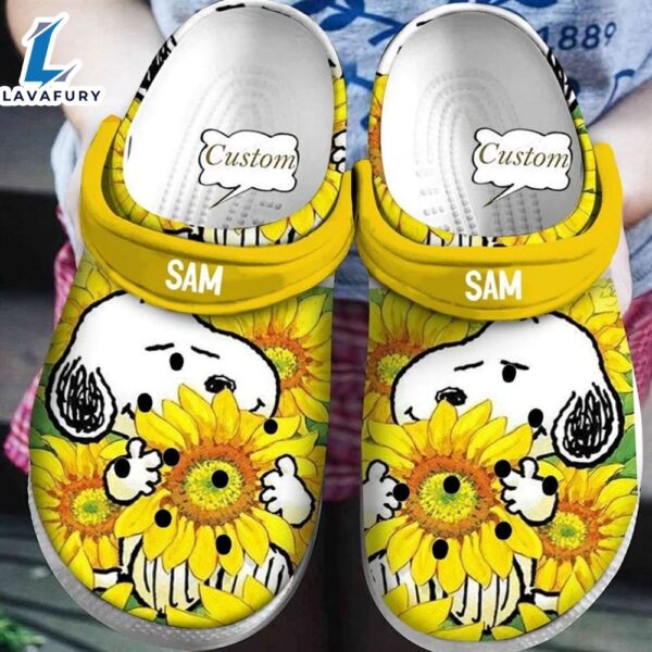 Custom Name Snoopy Crocs Shoes Clogs Comfortable Crocband for men women