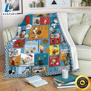 Cute Friends And Snoopy Fleece Blanket Gift For Fan, Premium Comfy Sofa Throw Blanket Gift