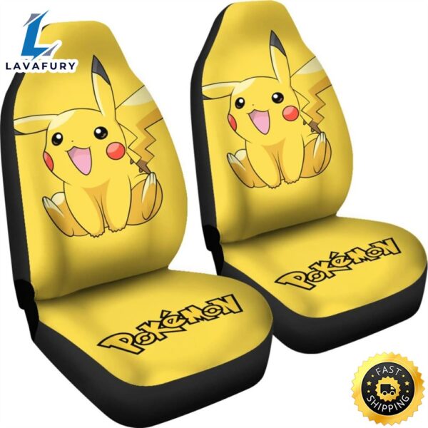 Cute Pikachu Car Seat Covers Pokemon Anime Fan Gift