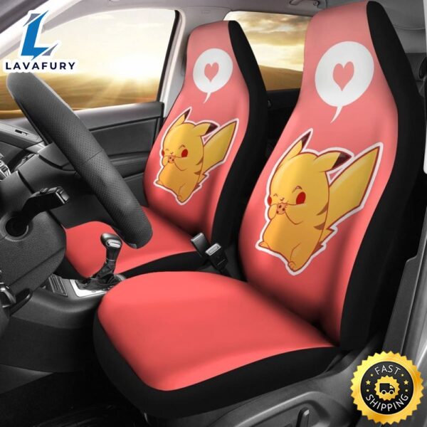 Cute Pikachu Hearts Pokemon Car Seat Covers