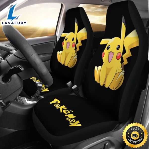 Cute Pikachu Pokemon Anime Fan Gift Car Seat Covers