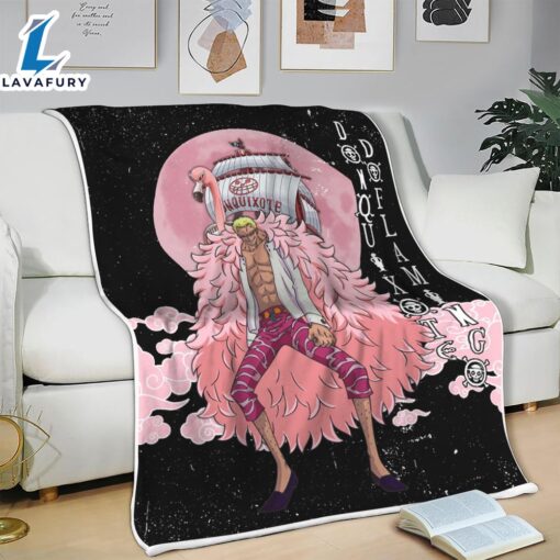 Donquixote Doflamingo Moon Style One Piece Anime Blanket