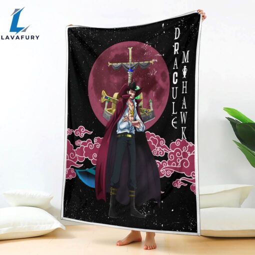 Dracule Mihawk Moon Style One Piece Anime Blanket