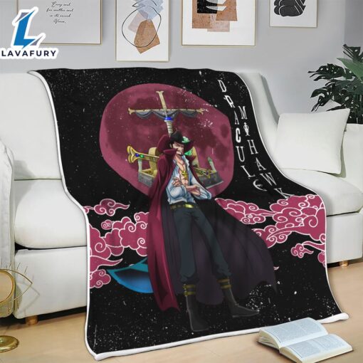 Dracule Mihawk Moon Style One Piece Anime Blanket