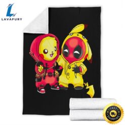 Funny Pikachu Deapool Each Other Pokemon Blanket 3 o9fz0r.jpg