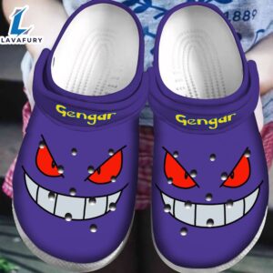 Gengar Pokemon Purple Clogs Shoes
