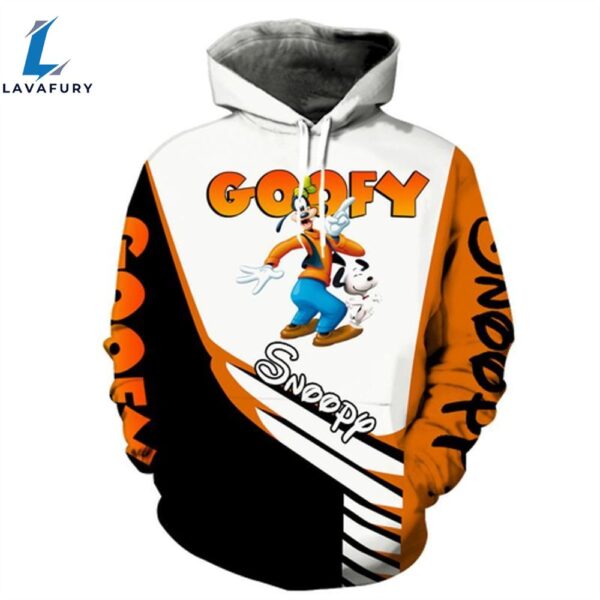 Goofy And SnoopyMovie Cartoon 3D All Over Print Shirt