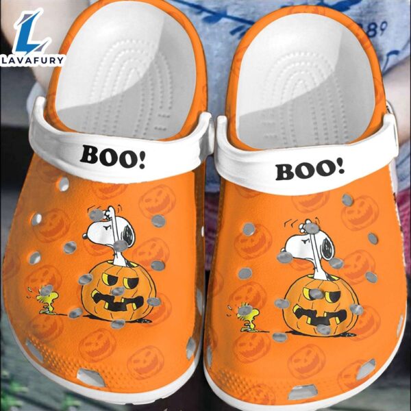 Halloween Snoopy Boo In The Pumpkin The Peanut Movie Crocband Clogs