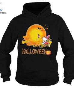 Halloween snoopy and woodstock witch moon Unisex Shirt 2 bjhihm.jpg