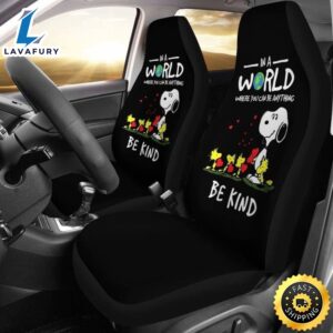 In A World Where You Can Be Anything Be Kind Snoopy Car Seat Covers Universal Fit