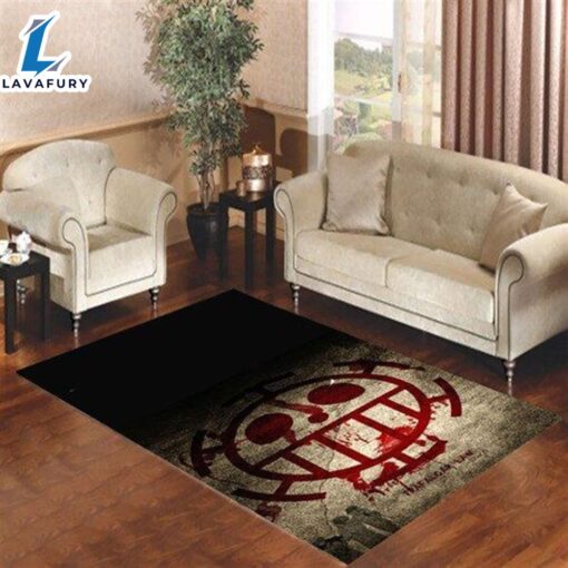 Law One Piece Cartoon Logo Rug