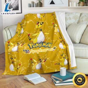 Let s Go Ampharos Pokemon Funny Gift For Fan Pokemon Blanket 1 kdiblz.jpg