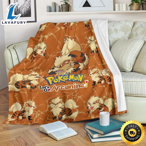 Let’s Go Arcanine Pokemon For Fan Gift Pokemon Blanket