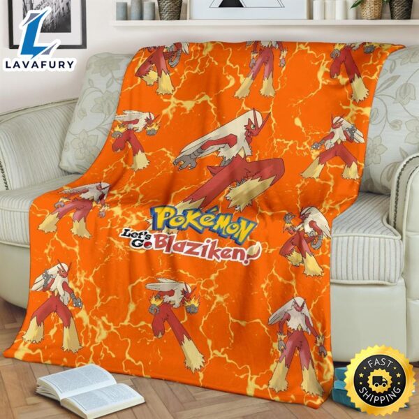 Let’s Go Blaziken Pokemon Fan Gift Idea Pokemon Blanket